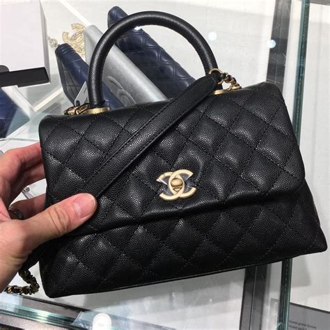 chanel coco handle grey|chanel coco top handle bag.